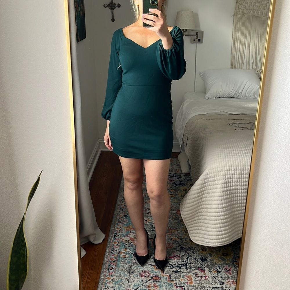 Dress the Population Esperanza Dress Womens Médium Emerald Green